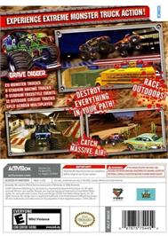 Box back cover for Monster Jam on the Nintendo Wii.