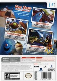 Box back cover for Monstres Contre Aliens on the Nintendo Wii.