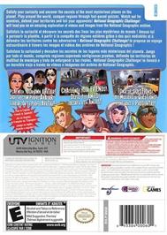 Box back cover for National Geographic Challenge ! on the Nintendo Wii.