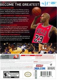 Box back cover for Nba 2k11 on the Nintendo Wii.