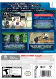 Box back cover for Ncis on the Nintendo Wii.