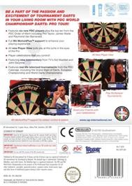 Box back cover for Pdc World Championship Darts - Pro Tour on the Nintendo Wii.