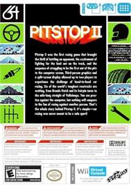 Box back cover for Pitstop 2 (C64) on the Nintendo Wii.
