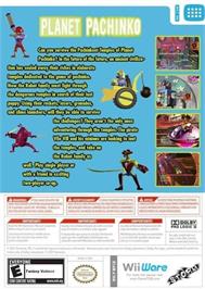 Box back cover for Planet Pachinko on the Nintendo Wii.