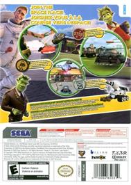 Box back cover for Planète 51 on the Nintendo Wii.