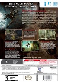 Box back cover for Prince Of Persia - Les Sables Oubliés on the Nintendo Wii.