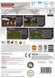 Box back cover for Pro Evolution Soccer 2009 on the Nintendo Wii.