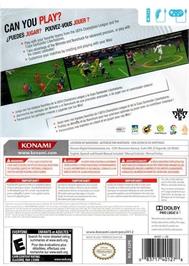 Box back cover for Pro Evolution Soccer 2012 on the Nintendo Wii.