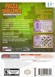 Box back cover for Puzzle Challenge Crosswords on the Nintendo Wii.