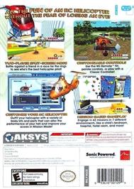 Box back cover for Radio Helicopter on the Nintendo Wii.