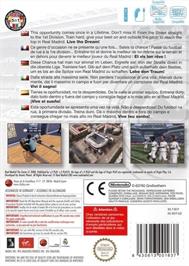 Box back cover for Real Madrid - The Game on the Nintendo Wii.