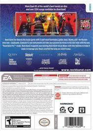 Box back cover for Rock Band 3 on the Nintendo Wii.