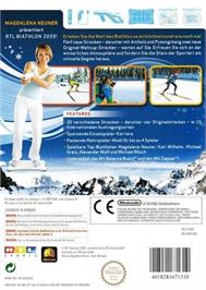 Box back cover for Rtl Biathlon 2009 on the Nintendo Wii.