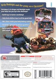 Box back cover for Rudolph the Red-Nosed Reindeer on the Nintendo Wii.