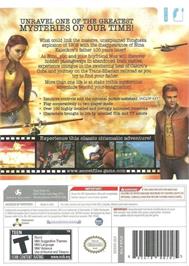 Box back cover for Secret Files - Tunguska on the Nintendo Wii.