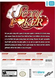 Box back cover for Sexy Poker on the Nintendo Wii.