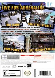 Box back cover for Ski-doo Snowmobile Challenge on the Nintendo Wii.