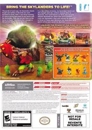 Box back cover for Skylanders Giants on the Nintendo Wii.
