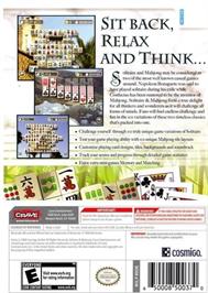Box back cover for Solitaire & Mahjong on the Nintendo Wii.
