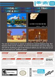Box back cover for Spin Master (NG) on the Nintendo Wii.