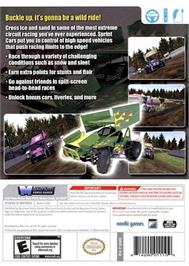 Box back cover for Sprint Cars on the Nintendo Wii.