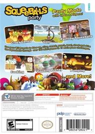 Box back cover for Squeeballs Party on the Nintendo Wii.