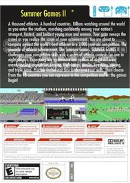 Box back cover for Summer Games 2 (C64) on the Nintendo Wii.