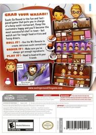 Box back cover for Sushi Go Round on the Nintendo Wii.