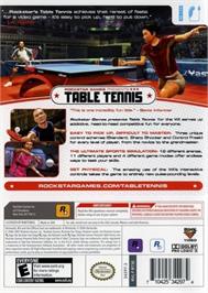 Box back cover for Table Tennis on the Nintendo Wii.