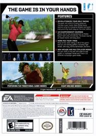 Box back cover for Tiger Woods Pga Tour 07 on the Nintendo Wii.