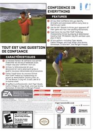 Box back cover for Tiger Woods Pga Tour 08 on the Nintendo Wii.
