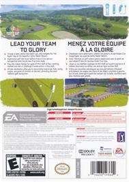 Box back cover for Tiger Woods Pga Tour 11 on the Nintendo Wii.