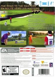 Box back cover for Tiger Woods Pga Tour 12 - The Masters on the Nintendo Wii.