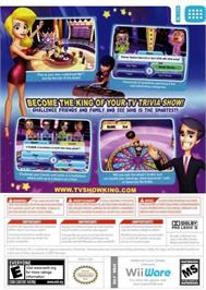 Box back cover for Tv Show King on the Nintendo Wii.