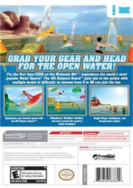 Box back cover for Water Sports on the Nintendo Wii.