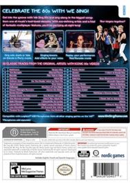 Box back cover for We Sing 80s on the Nintendo Wii.