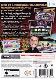 Box back cover for Wheel Of Fortune on the Nintendo Wii.