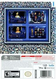 Box back cover for Who Wants To Be A Millionaire on the Nintendo Wii.