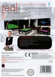 Box back cover for Wsc Real 09 - World Snooker Championship on the Nintendo Wii.