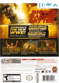 Box back cover for Wwe'12 on the Nintendo Wii.