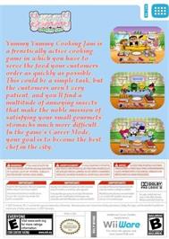 Box back cover for Yummy Yummy Cooking Jam on the Nintendo Wii.