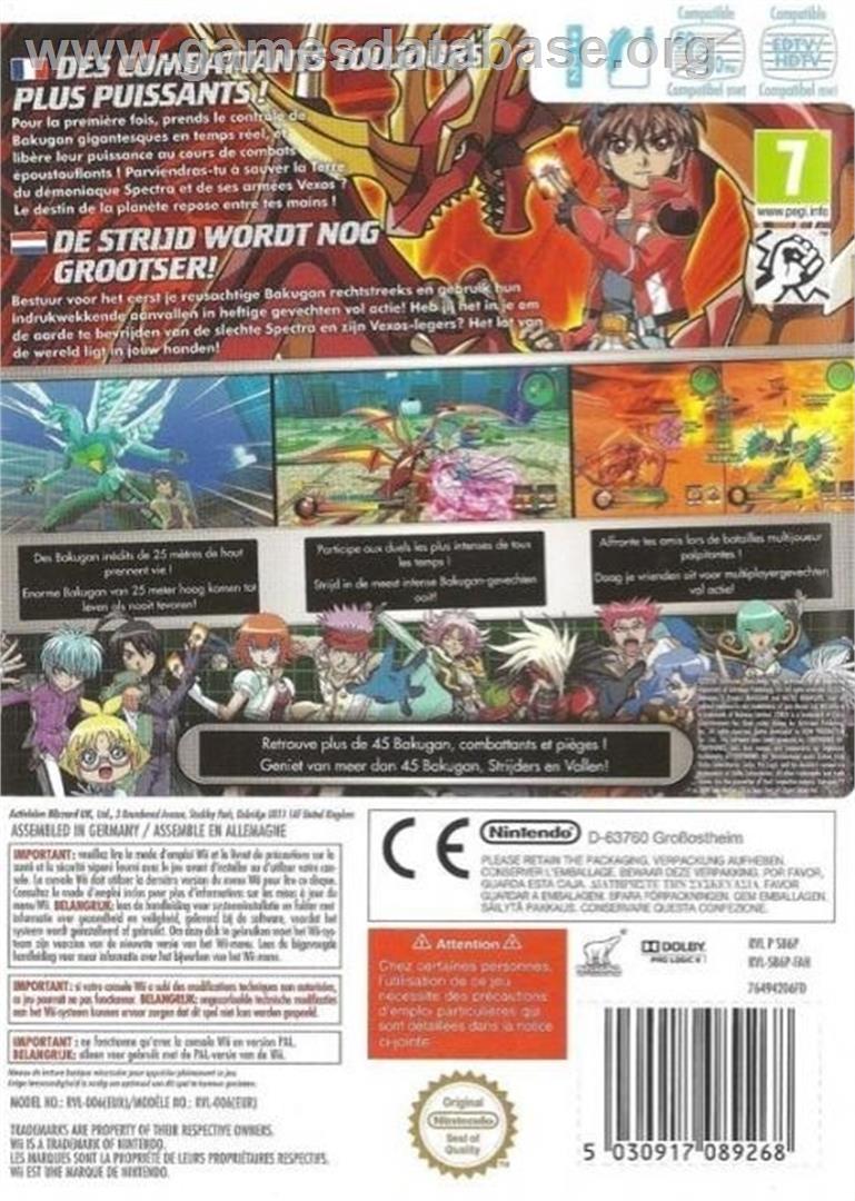 Bakugan Battle Brawlers - Les Protecteurs De La Terre - Nintendo Wii - Artwork - Box Back