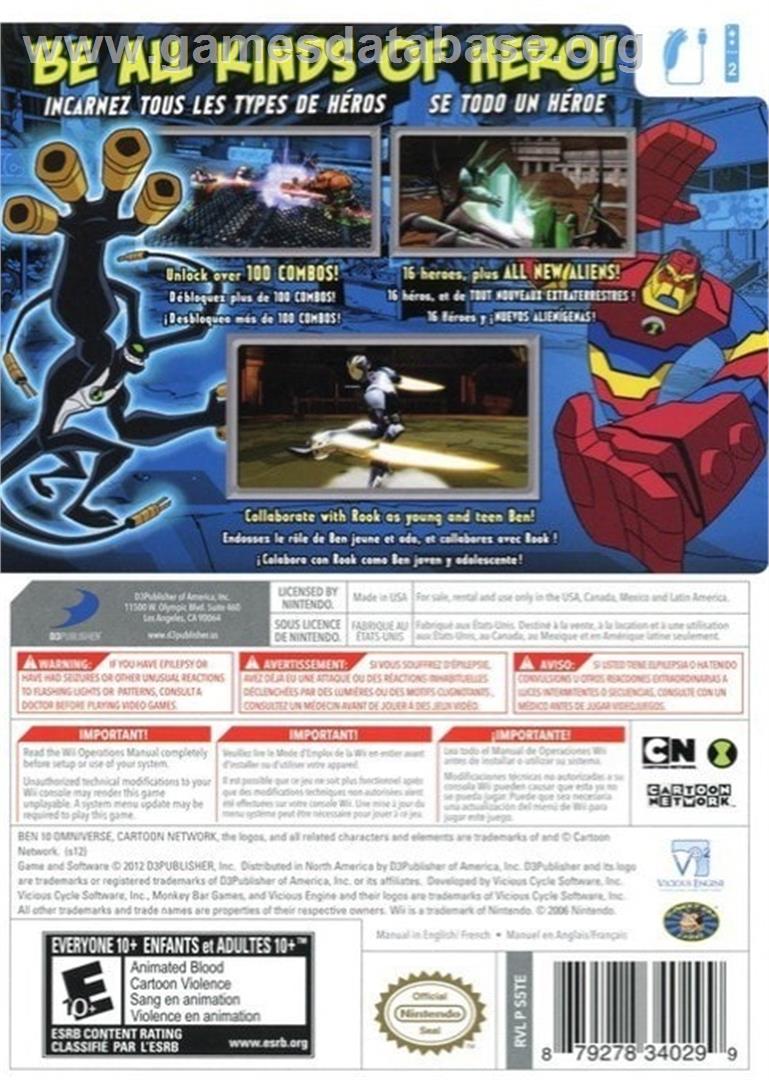 Ben 10 Omniverse - Nintendo Wii - Artwork - Box Back