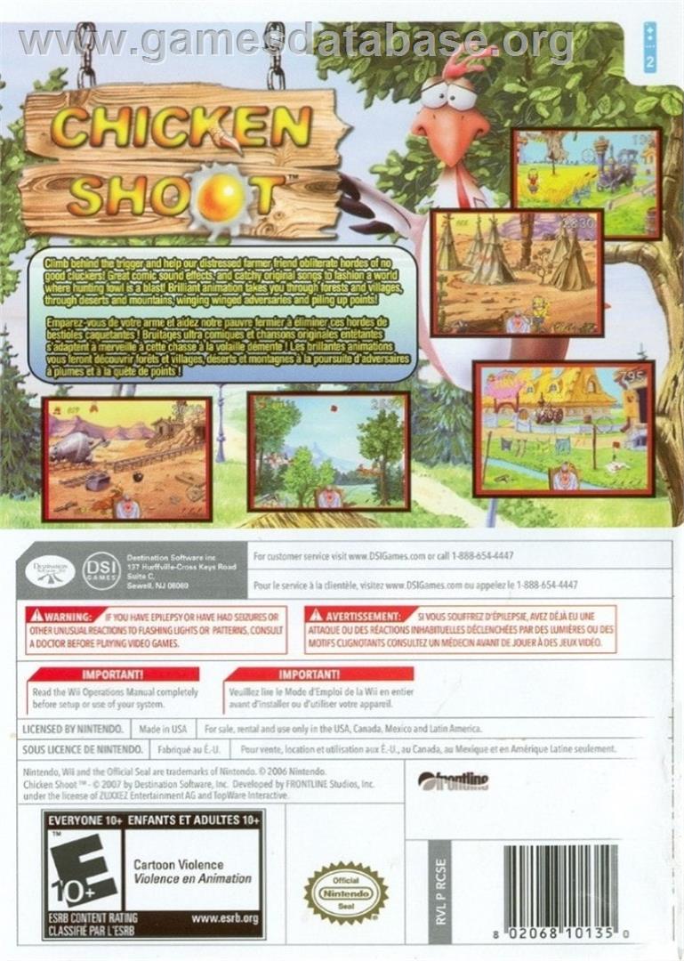 Chicken Shoot - Nintendo Wii - Artwork - Box Back