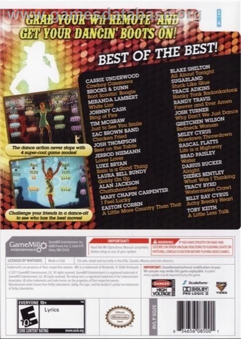 Country Dance - Nintendo Wii - Artwork - Box Back