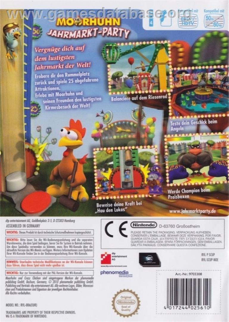Crazy Chicken - Carnival - Nintendo Wii - Artwork - Box Back