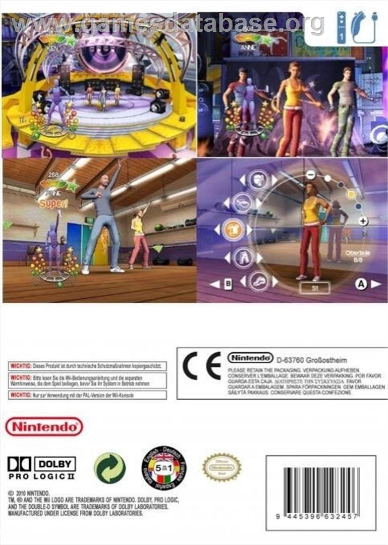 Dance ! It's Your Stage - Nintendo Wii - Artwork - Box Back
