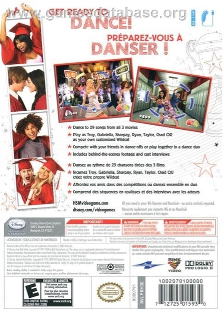 Disney Sing It! High School Musical 3 - Senior Year - Nintendo Wii - Artwork - Box Back