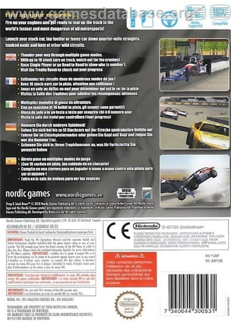 Drag And Stock Racer - Nintendo Wii - Artwork - Box Back
