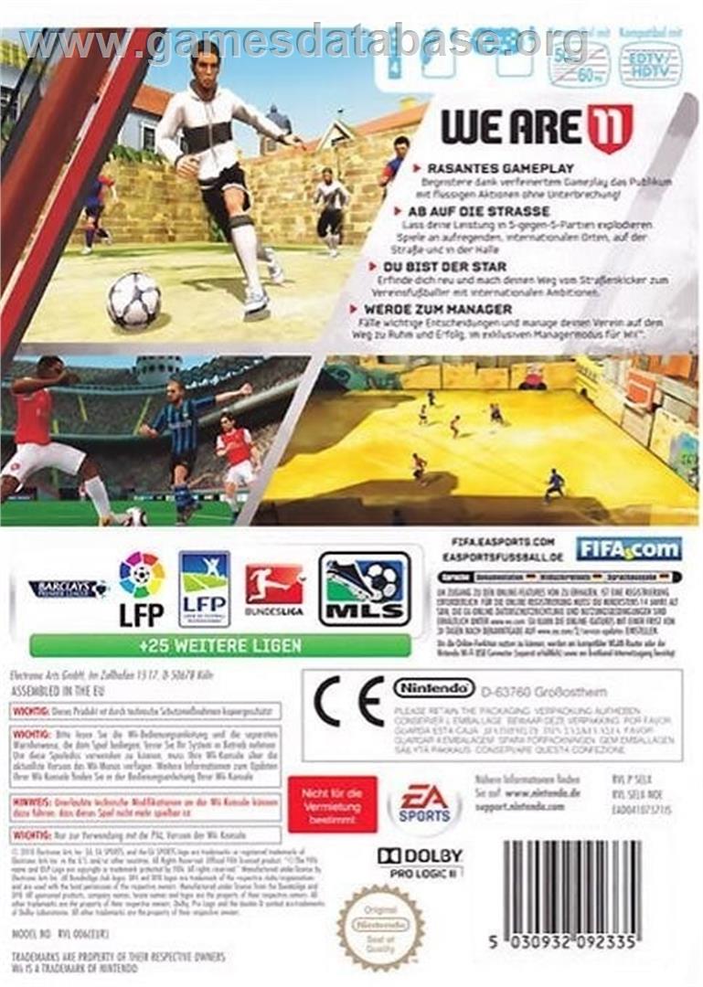 Fifa 11 - Nintendo Wii - Artwork - Box Back